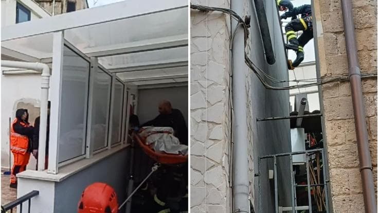 Immagine del post 4872 - Bari Bari vecchia, cade dalle scale del terrazzo: vigili del fuoco al lavoro due ore per salvare un uomo - Bari
