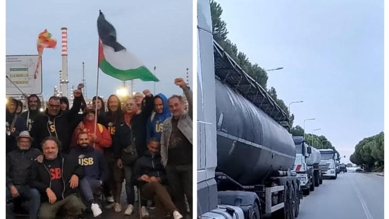 Immagine del post 12153 - Bari Taranto, manifestanti bloccano la raffineria Eni: “Basta rifornimenti a Israele, non siamo complici” - Bari