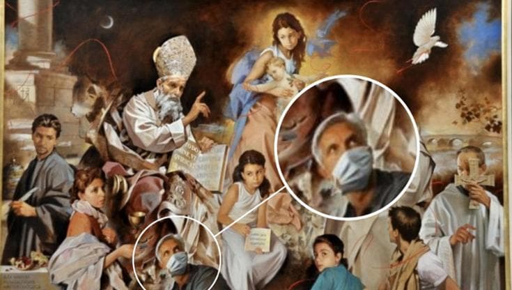 Immagine del post 16655 - Bari Meloni come angelo, il precedente in Puglia con l’imprenditore dipinto tra i santi in cattedrale - Bari