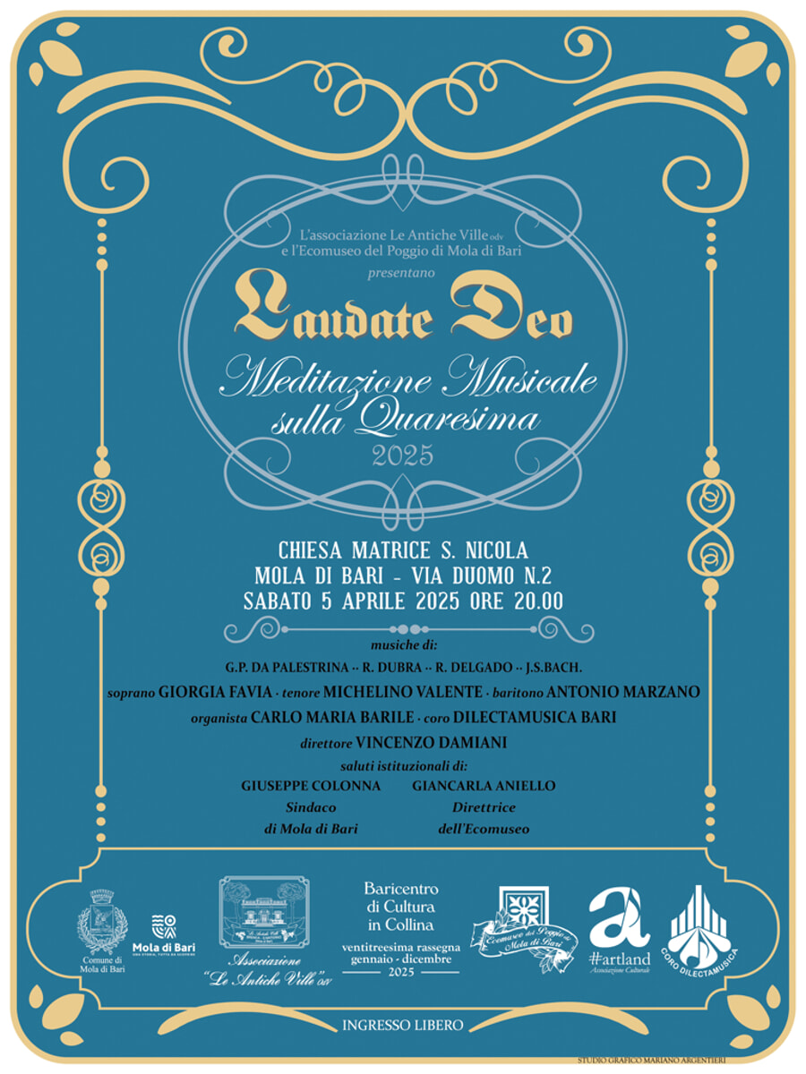 Laudate Deo, meditazione musicale sulla quaresima 2025 - Bari