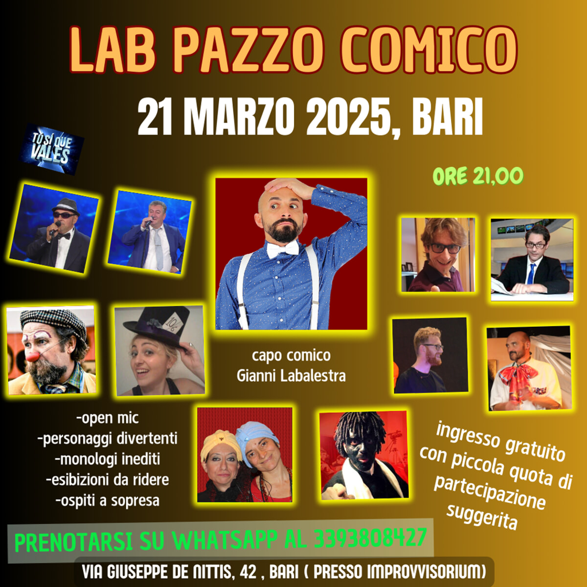 Laboratorio pazzo comico - Bari