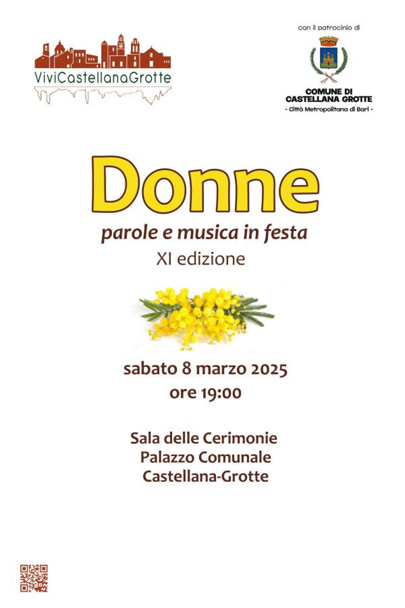 Immagine del post 3161 - Bari A Castellana Grotte l'undicesima edizione di 'Donne, parole e musica in festa' - Bari