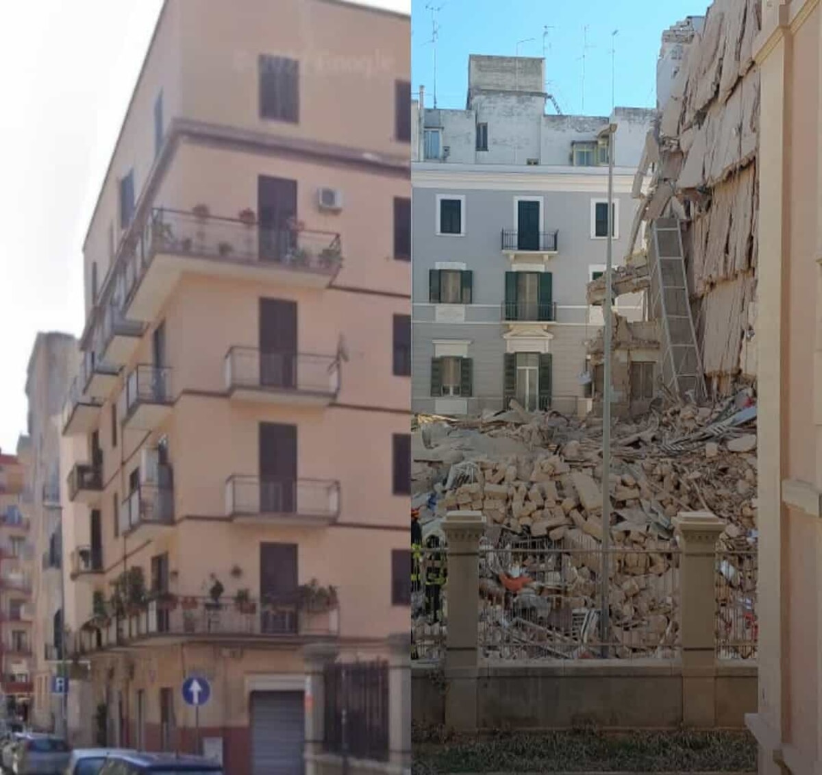Immagine del post 3342 - Bari Palazzina crollata in via De Amicis: le foto dell'edificio prima e dopo la tragedia - Bari