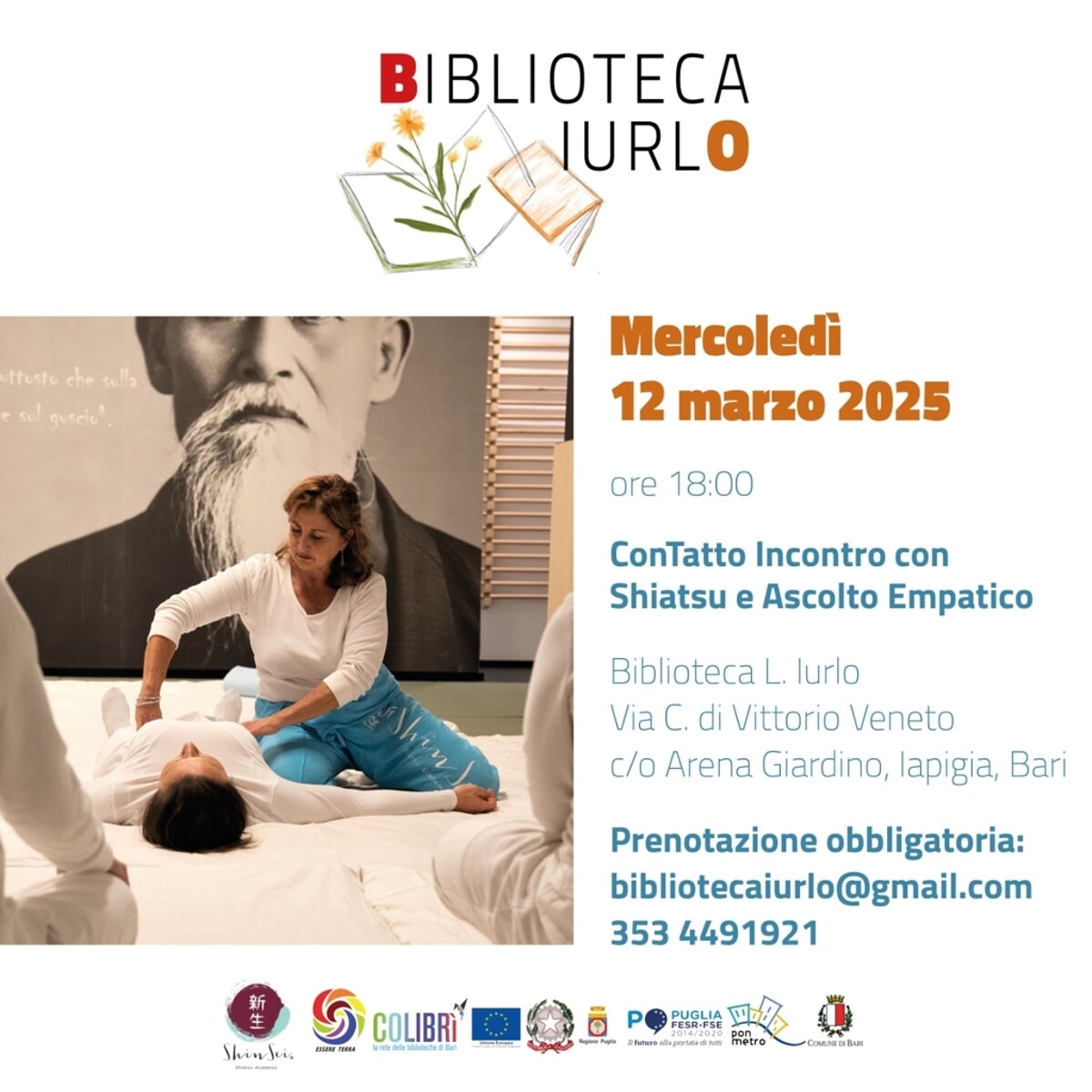 Immagine del post 3321 - Bari “Contatto incontro con shiatsu e ascolto empatico” - Bari