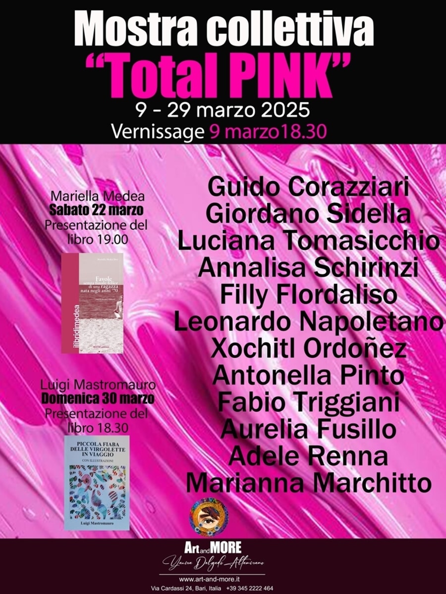"Total pink" mostra collettiva alla Galleria Art and more a Bari - Bari