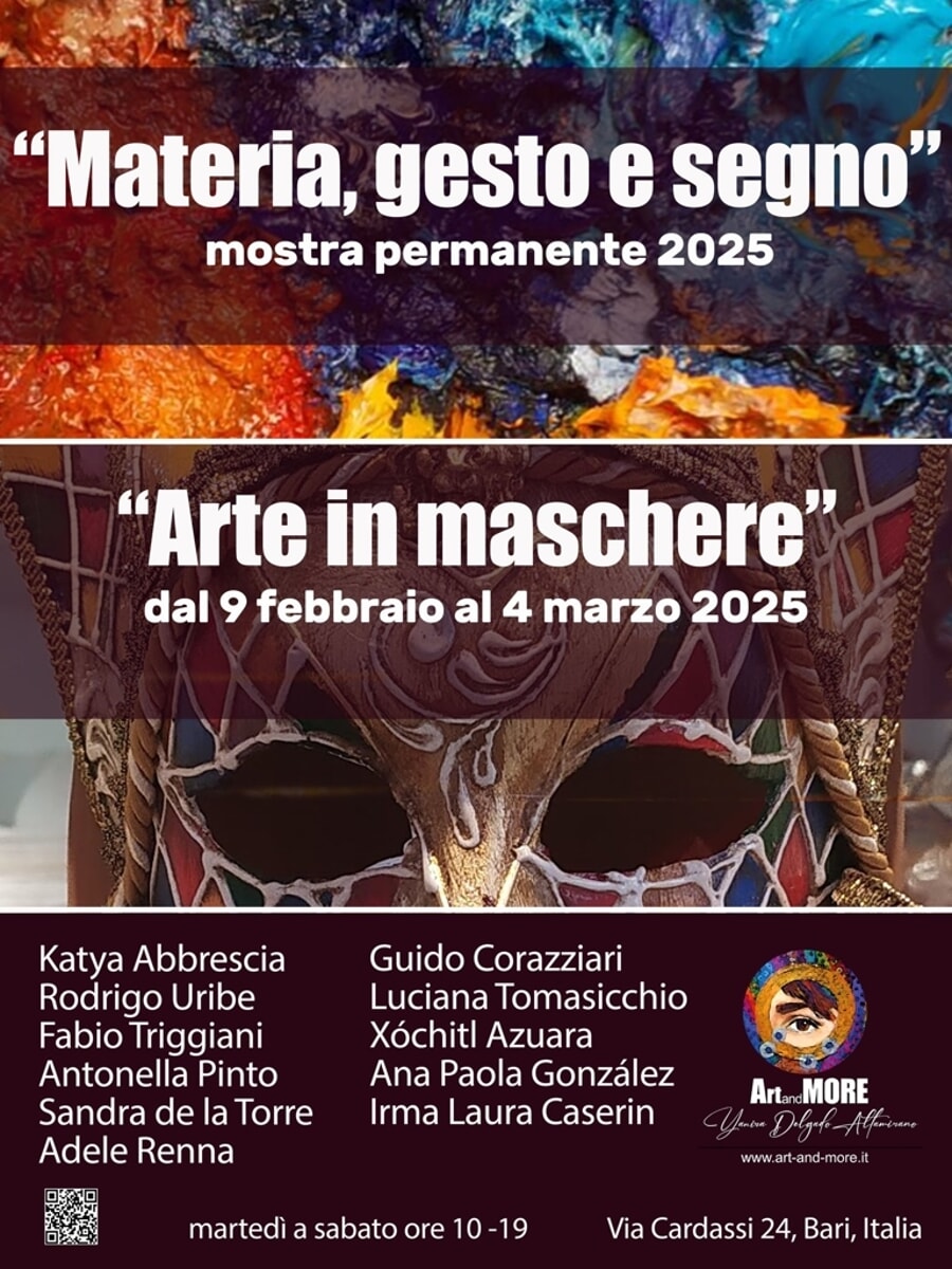"Arte in maschere" mostra collettiva presso la galleria Art and More Bari - Bari
