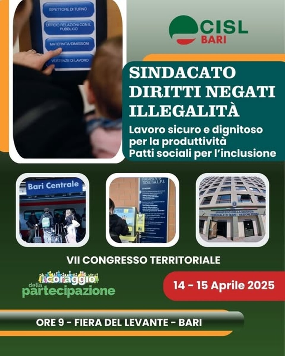 VII congresso territoriale Cisl Bari - Bari