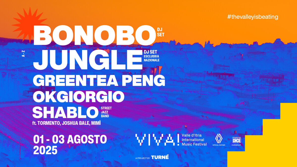 Viva! Festival, Primi nomi della IX edizione: Bonobo, Jungle, okgiorgio, Greentea Peng e Shablo Street Jazz Band e altri - Bari