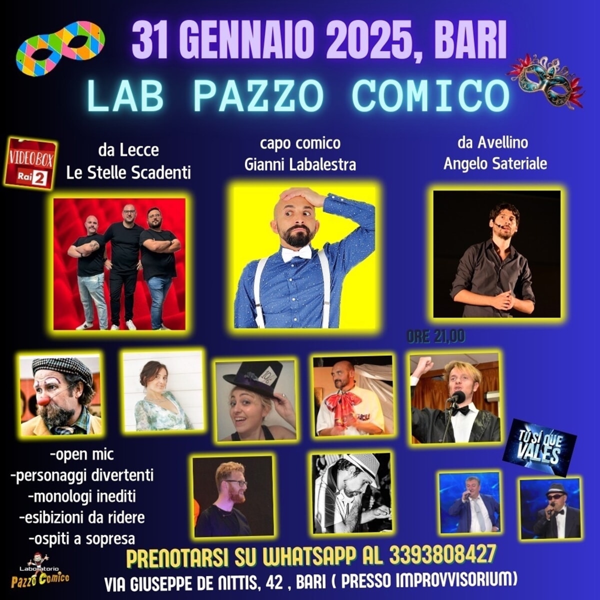 Immagine del post 753 - Bari Laboratorio pazzo comico - Bari