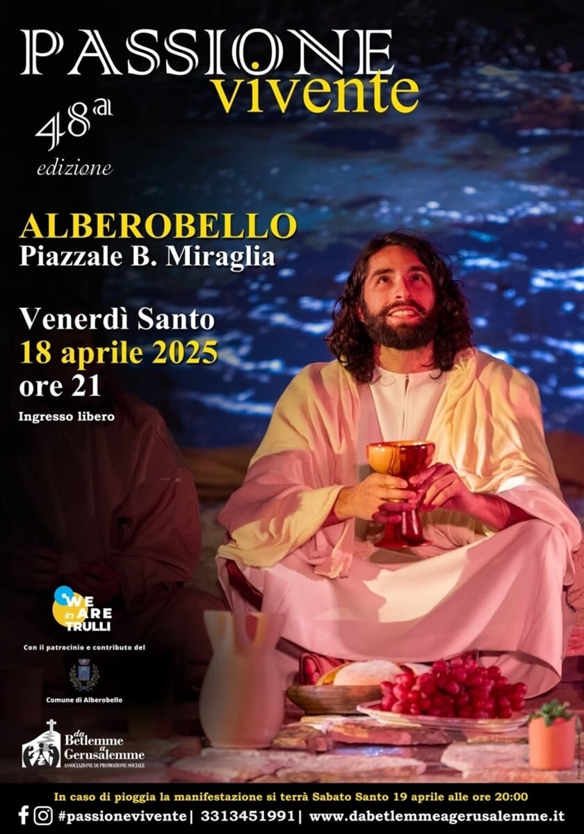 Immagine del post 5813 - Bari 48^ edizione della passione vivente: “Pietre vive d’inciampo”. un viaggio di fede e bellezza nel cuore di Alberobello - Bari