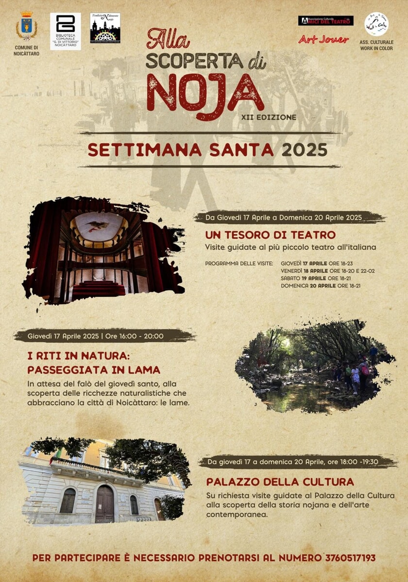 Alla scoperta di Noja, XII edizione  Programma culturale per la Settimana Santa di Noicàttaro - Bari