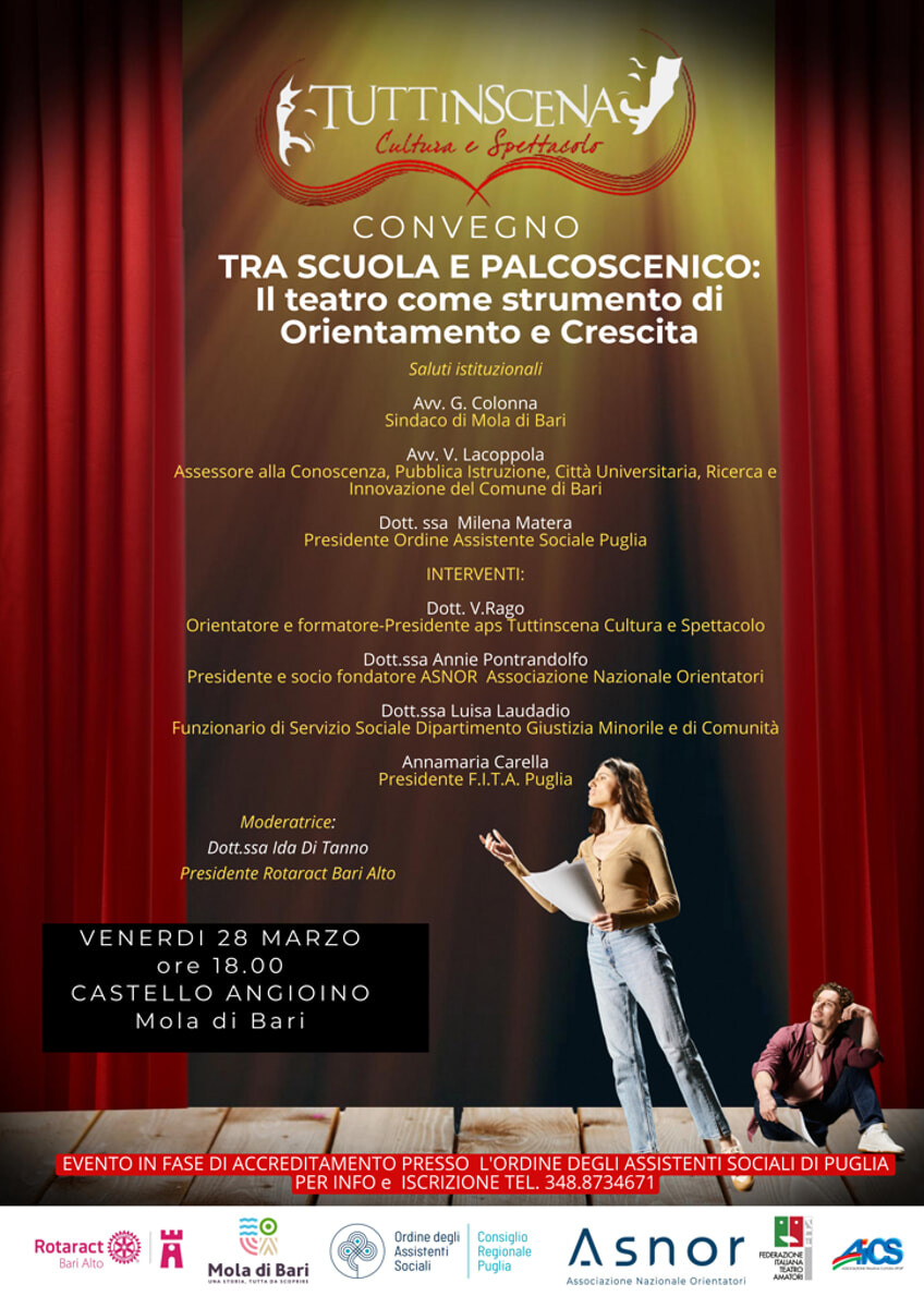 Immagine del post 4048 - Bari Convegno sul valore educativo e sociale del teatro nel percorso formativo dei giovani - Bari