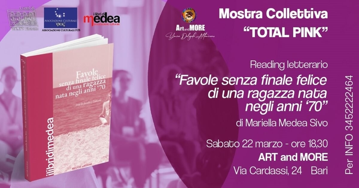 Immagine del post 4332 - Bari Aperitivo reading letterario "Favole senza finale felice di una ragazza nata negli anni '70" di Mariella Medea Sivo - Bari