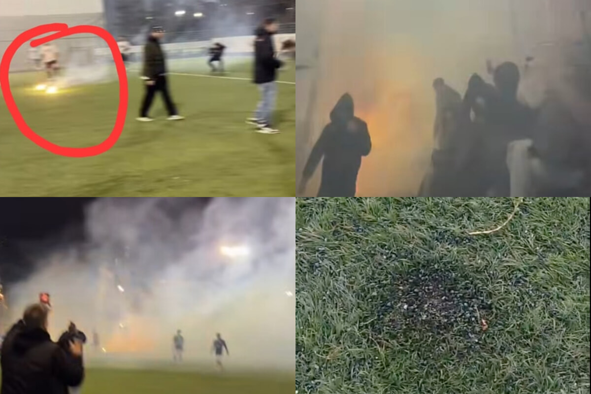 Immagine del post 4623 - Bari Fumogeni e fuochi d'artificio nel centro sportivo, vandalizzato campo da calcio al Levante Center - Bari