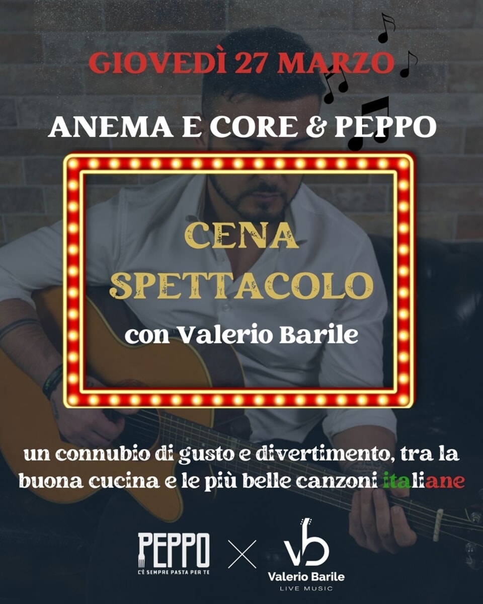 Immagine del post 4727 - Bari Cena e musica con Valerio Barile - Bari