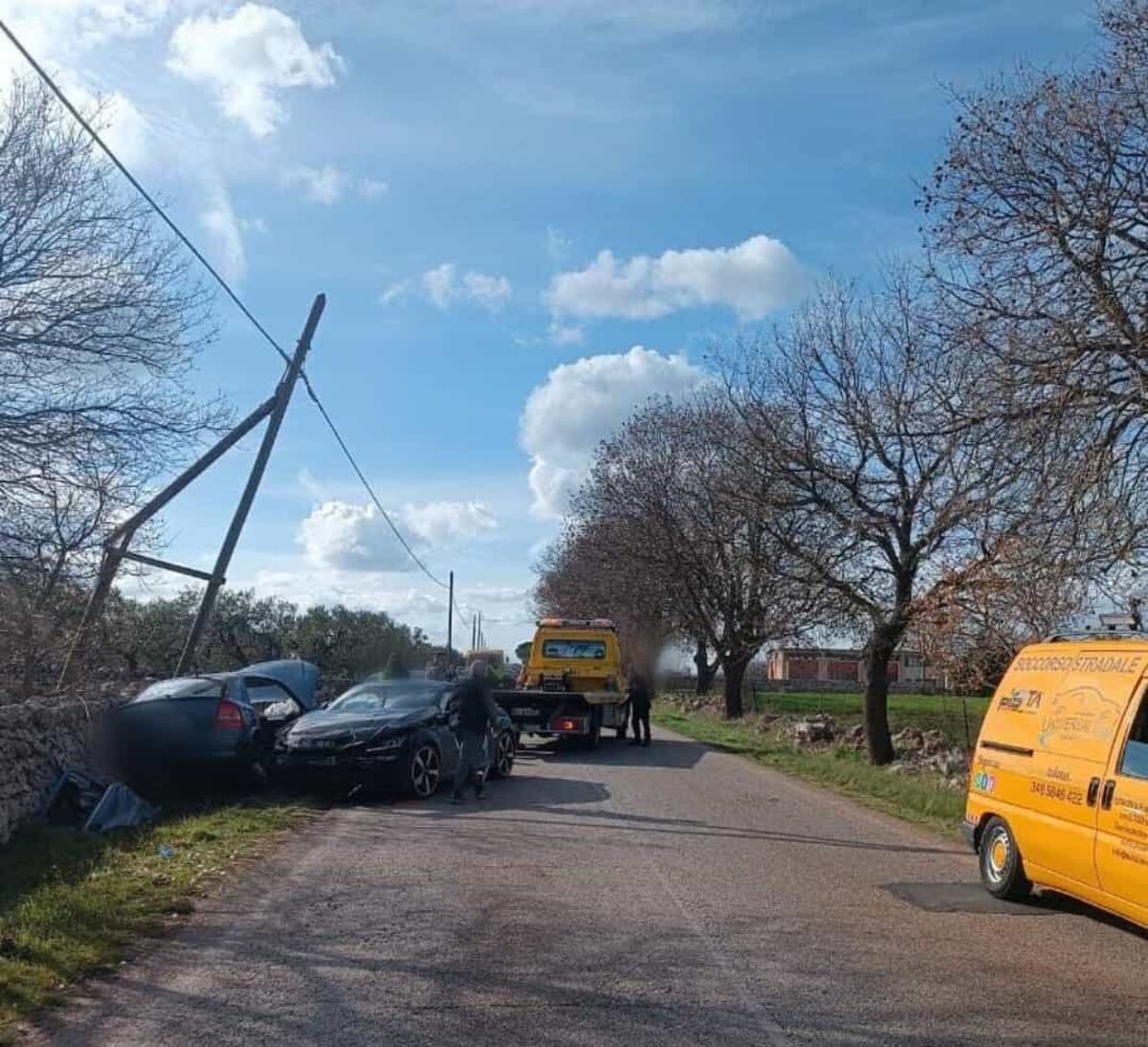 Immagine del post 2949 - Bari Incidente nel Barese: scontro fra auto sulla provinciale, tre feriti - Bari