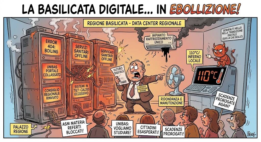 Immagine del post 25532 - Basilicata Tilt informatico in Basilicata: quando un sevizio importate si squaglia per un condizionatore rotto e non solo - Basilicata