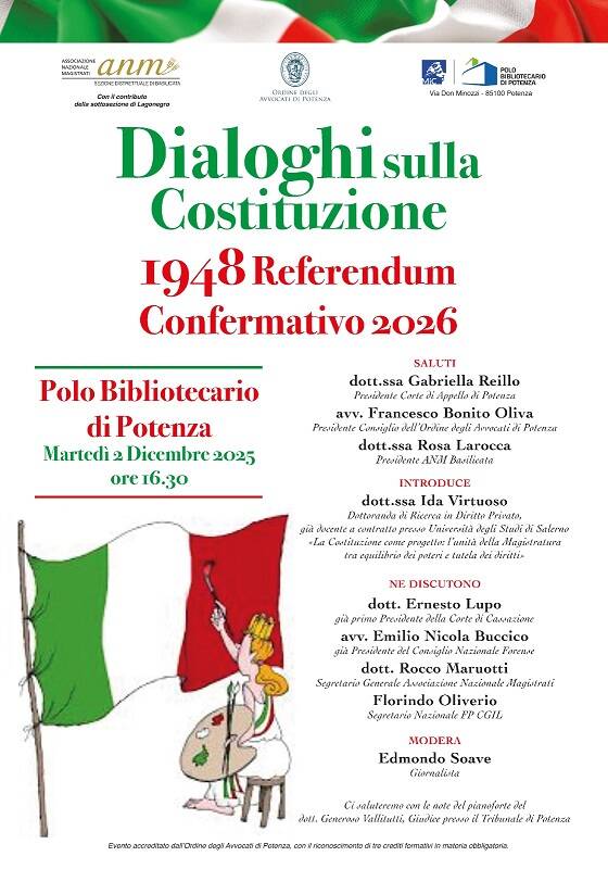 Separazione delle carriere, a Potenza “Dialoghi sulla Costituzione” - Basilicata