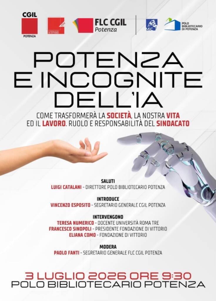 “Potenza e incognite dell’Intelligenza artificiale”, un seminario al Polo Bibliotecario - Basilicata