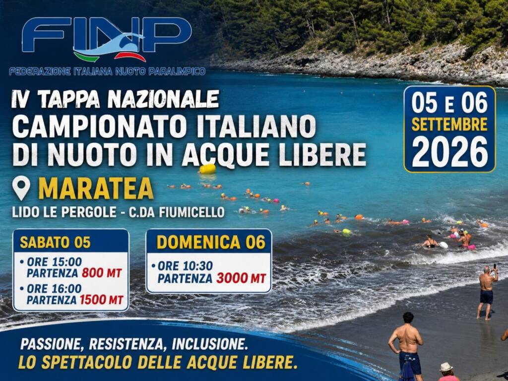 Immagine del post 24480 - Basilicata Sport paralimpico: a Maratea tappa del campionato italiano di nuoto in acque libere - Basilicata