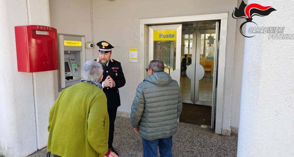 Immagine del post 3181 - Basilicata Truffe agli anziani, nel Lagonegrese carabinieri presidiano uffici postali in concomitanza con il ritiro delle pensioni - Basilicata