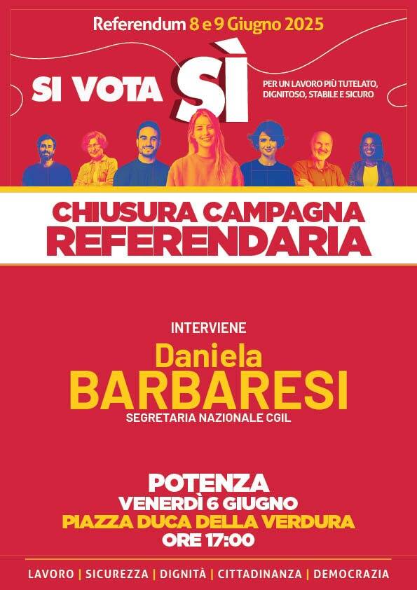 Immagine del post 8039 - Basilicata Referendum: chiusura della campagna a Matera e Potenza - Basilicata