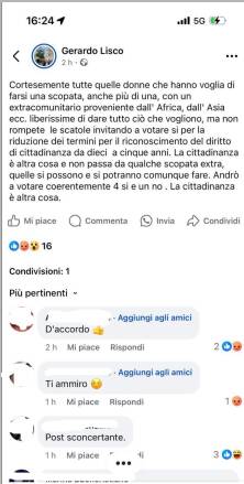 Immagine del post 8074 - Basilicata Le donne lucane condannano le parole di Gerardo Lisco - Basilicata
