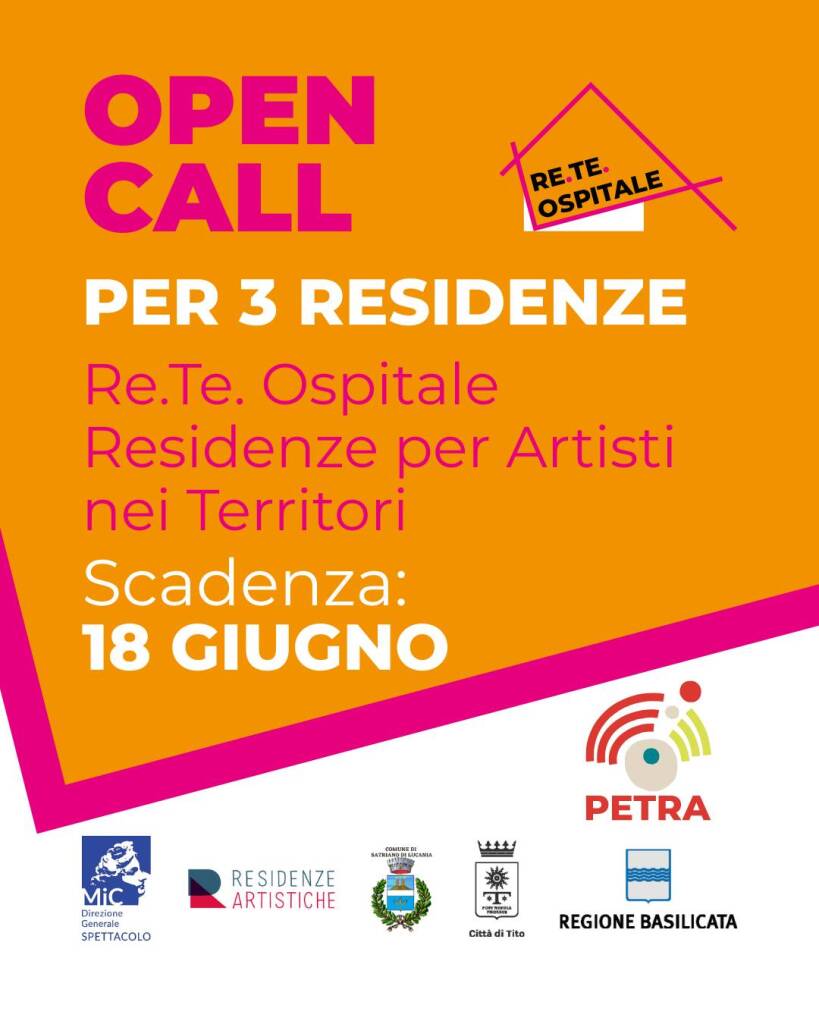 Immagine del post 21333 - Basilicata RE.sidenza TE.atrale OSPITALE: aperto il bando 2026 per artiste e artisti - Basilicata