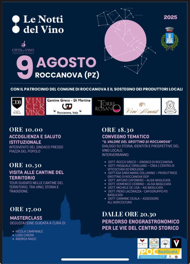 A Roccanova la prima edizione del “Grottino wine story” - Basilicata