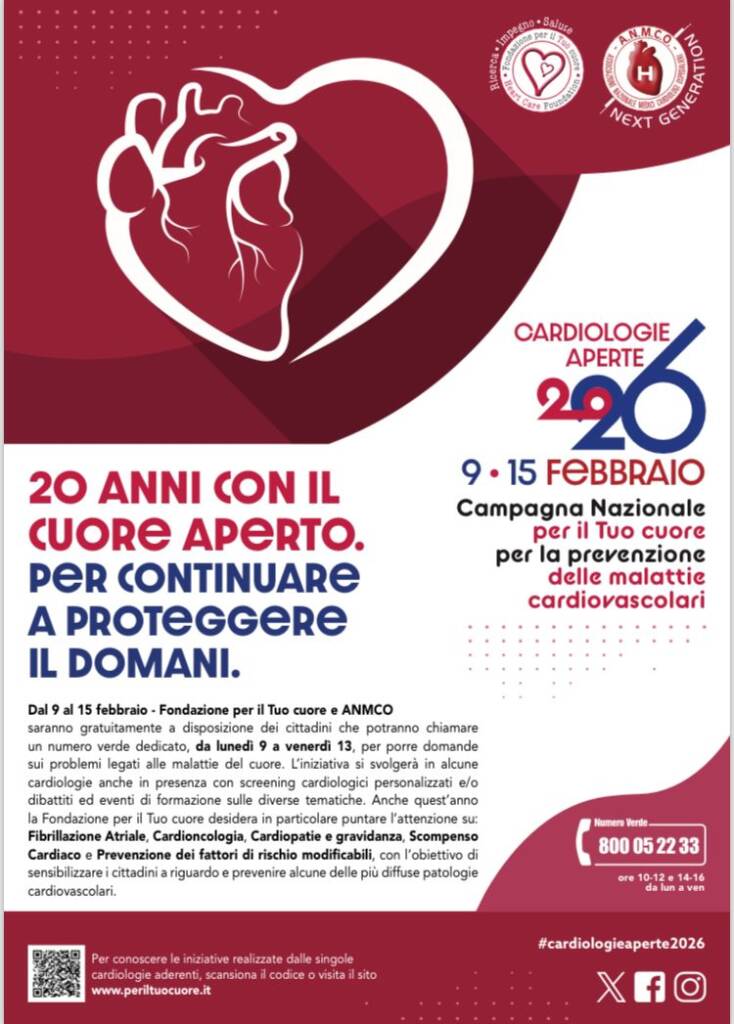 Cardiologie aperte 2026, l’Asm promuove la prevenzione delle malattie del cuore - Basilicata