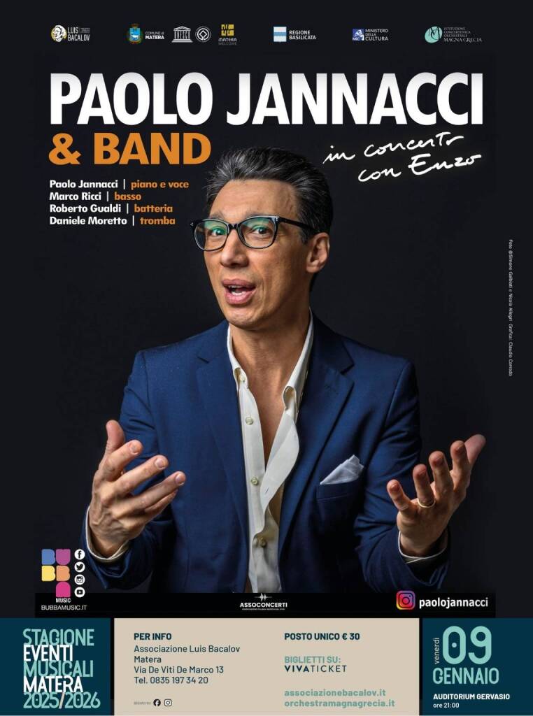 Immagine del post 15693 - Basilicata “Paolo Jannacci & Band – in concerto con Enzo” a Matera - Basilicata