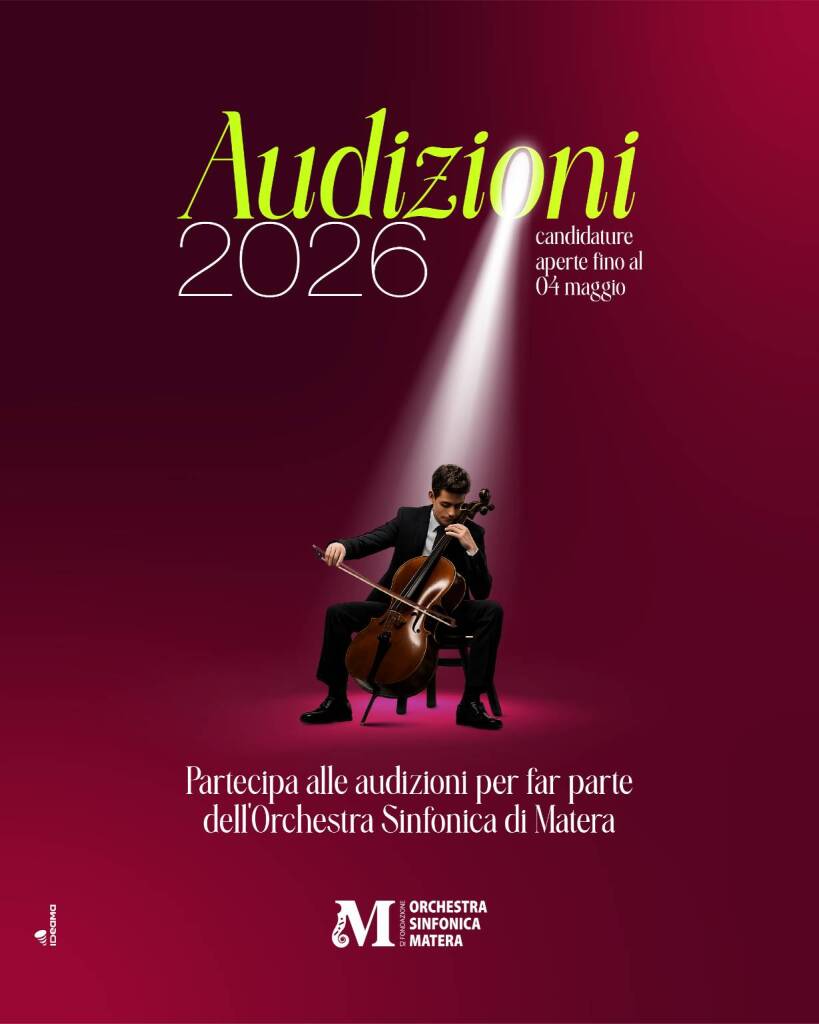 Orchestra Sinfonica di Matera: bando audizioni musicisti nuova stagione sinfonica 2026 - Basilicata