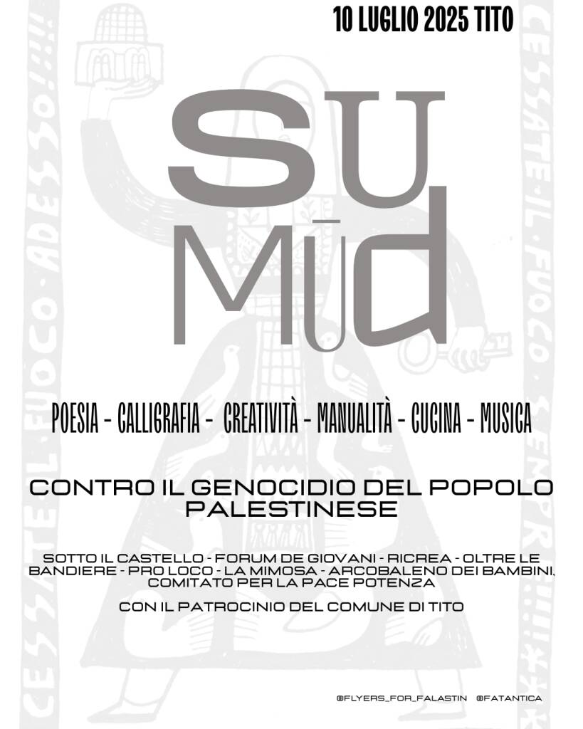 “Sumūd-Resistenza. Contro il genocidio in Palestina”, un’iniziativa a Tito - Basilicata