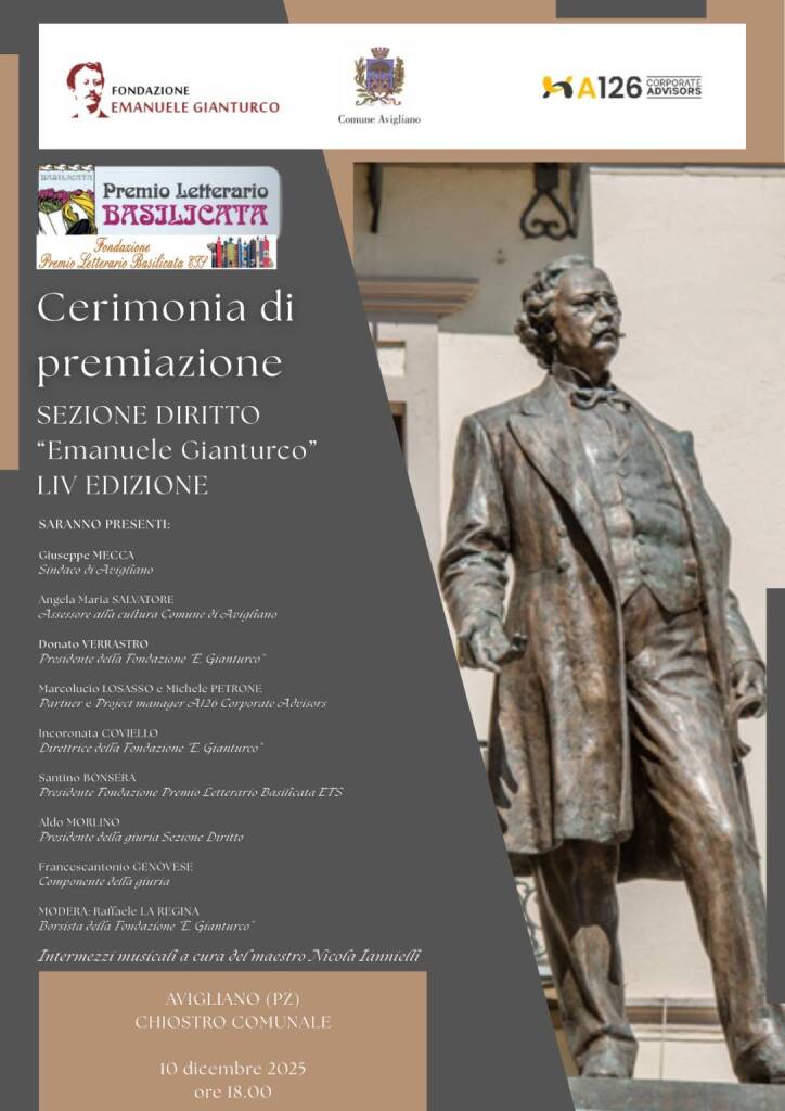 Il Premio Letterario Basilicata al professore Valerio Marotta - Basilicata