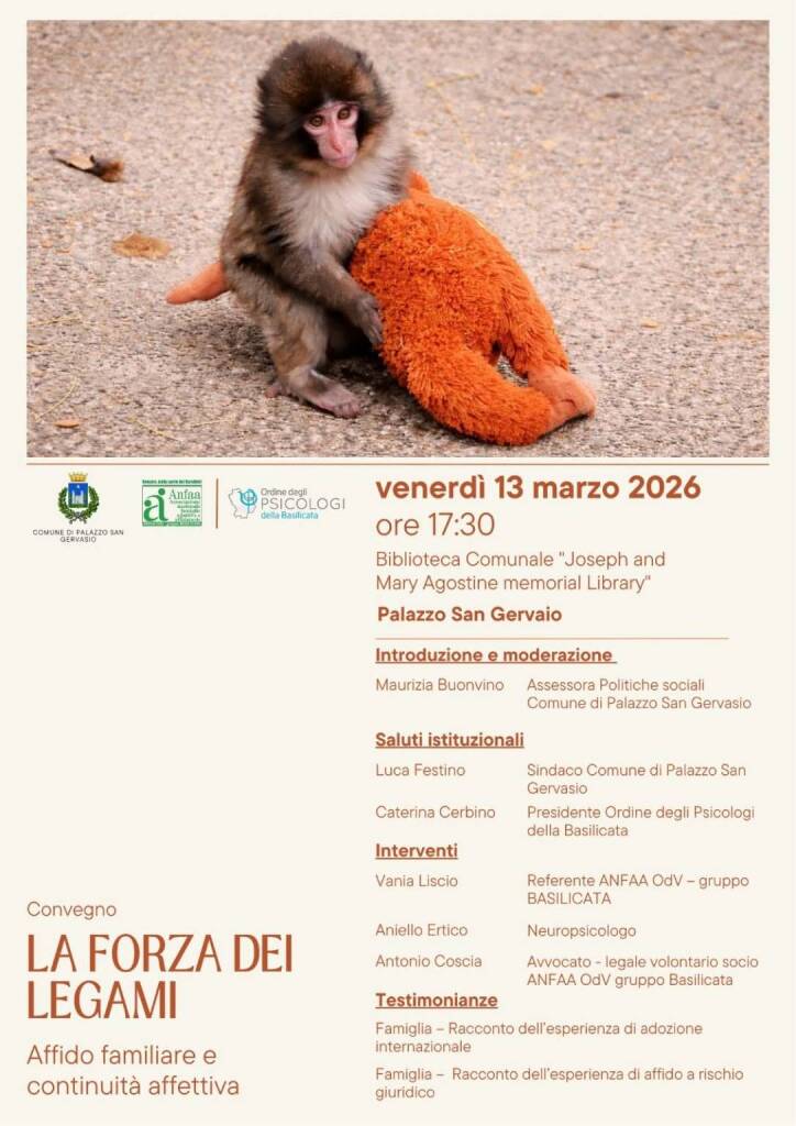 Immagine del post 18094 - Basilicata Venerdì 13 Marzo a Palazzo San Gervasio si parla di Affido Familiare e non solo - Basilicata