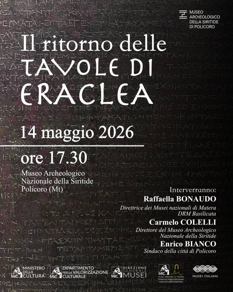 Le Tavole di Eraclea tornano a Policoro - Basilicata