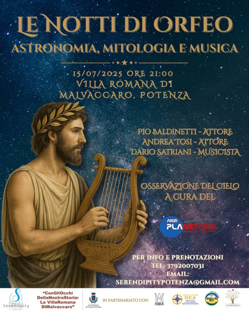 Immagine del post 9523 - Basilicata Le Notti di Orfeo: a Potenza astrologia, mitologia e musica - Basilicata
