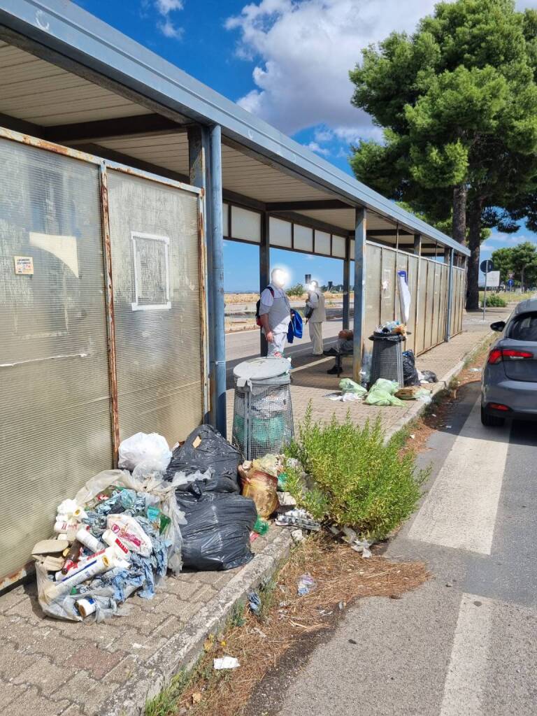 San Nicola di Melfi, lavoratori costretti ad attendere i bus tra i rifiuti - Basilicata