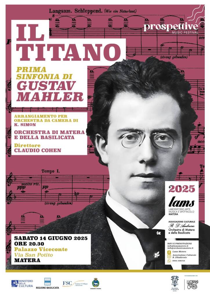 Immagine del post 8408 - Basilicata Il “Titano”, la prima sinfonia di Mahler a Matera - Basilicata