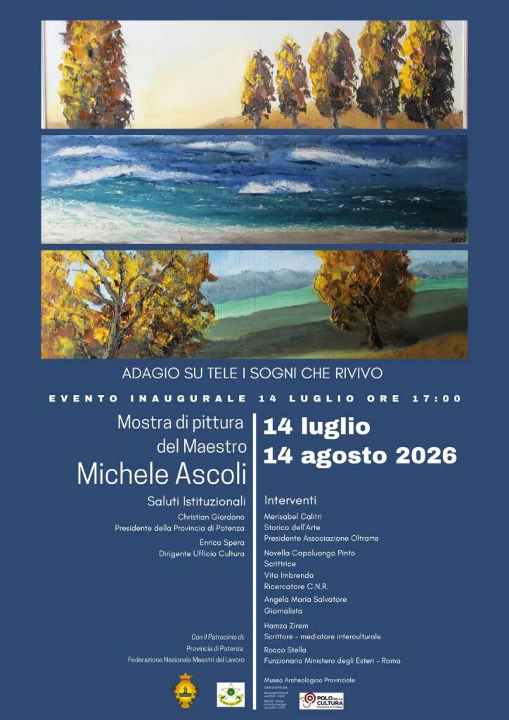 Potenza, al Museo archeologico provinciale la retrospettiva di Michele Ascoli - Basilicata