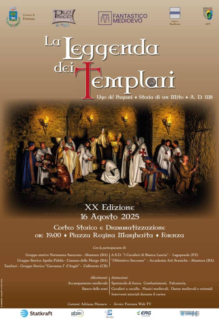 Immagine del post 10737 - Basilicata A Forenza è tutto pronto per la Leggenda dei Templari - Basilicata