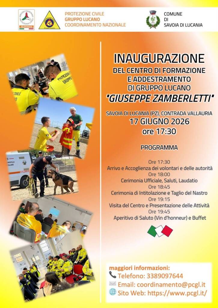 Immagine del post 21701 - Basilicata A Savoia di Lucania nasce il Centro “Giuseppe Zamberletti” - Basilicata