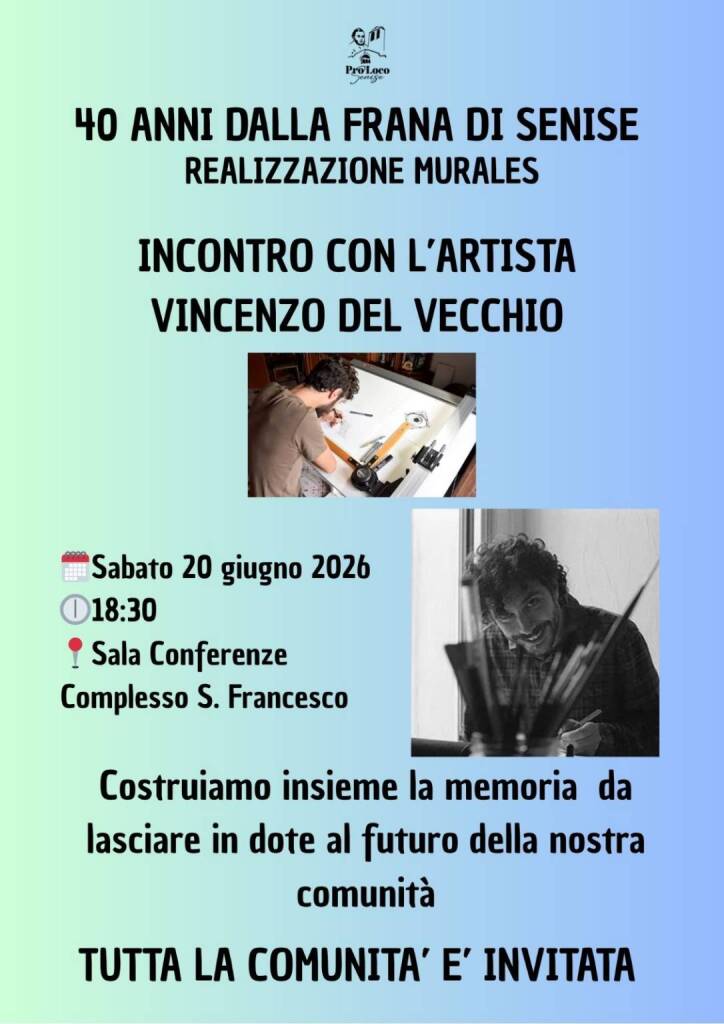Un murale per ricordare la frana che sconvolse Senise - Basilicata