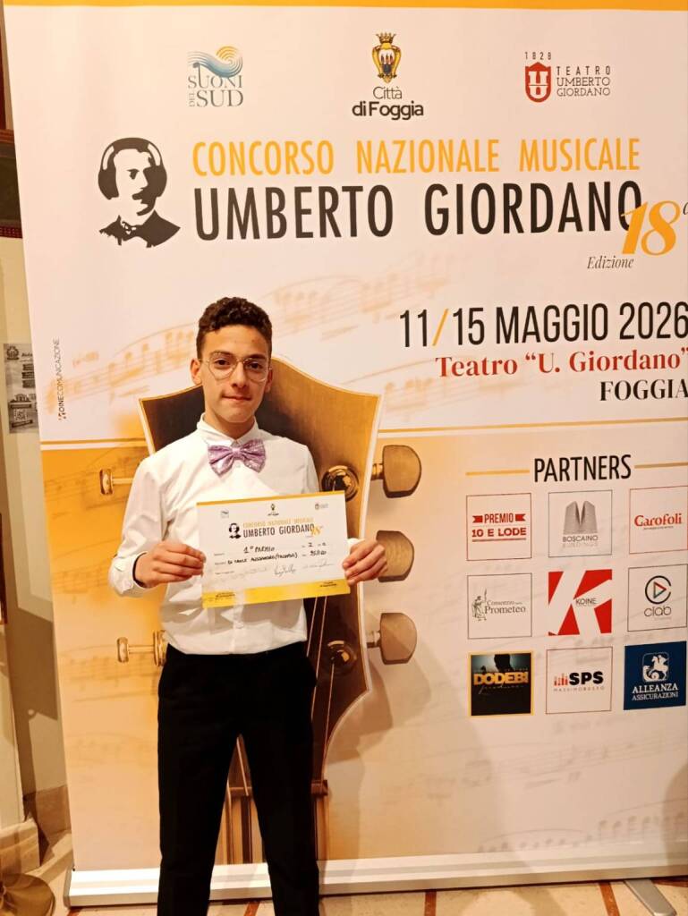 Immagine del post 20610 - Basilicata Il trombettista Alessandro Di Croce conquista il primo premio al Concorso “Umberto Giordano” - Basilicata