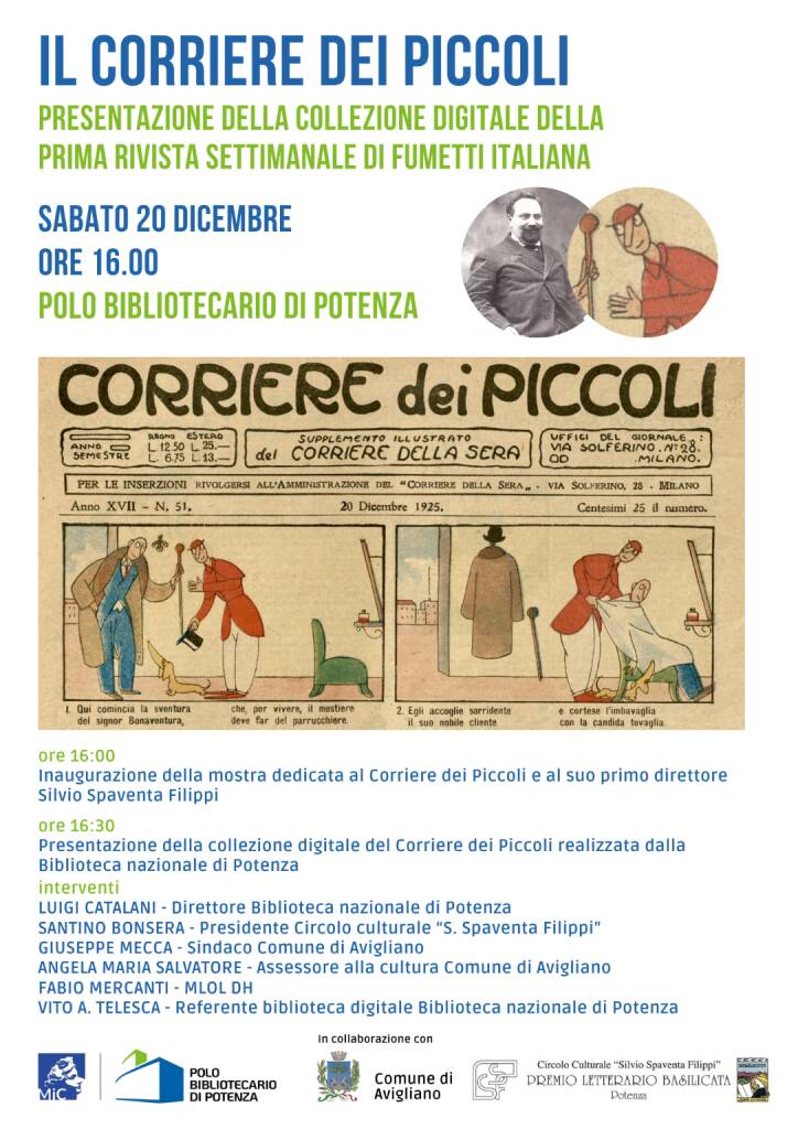 Immagine del post 15094 - Basilicata Al Polo Bibliotecario di Potenza una mostra sul Corriere dei Piccoli - Basilicata