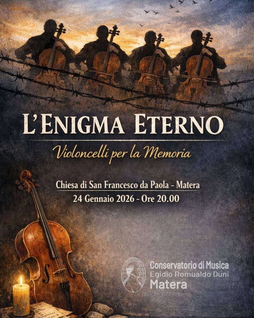 Immagine del post 16153 - Basilicata A Matera il concerto “L’Enigma Eterno. Violoncelli per la Memoria” - Basilicata