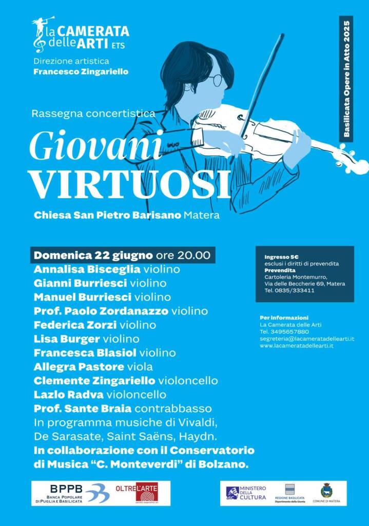 Immagine del post 8659 - Basilicata Giovani Virtuosi, in concerto a Matera i talenti del Conservatorio di Bolzano - Basilicata