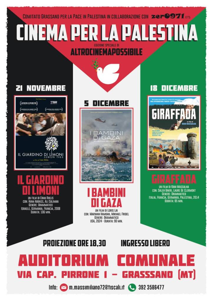A Grassano “Cinema per la Palestina” - Basilicata