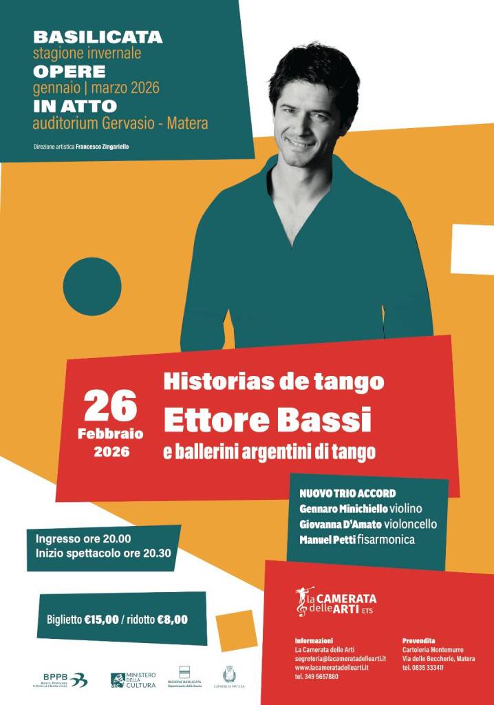 Immagine del post 17417 - Basilicata Ettore Bassi a Matera racconta l’anima del tango argentino - Basilicata