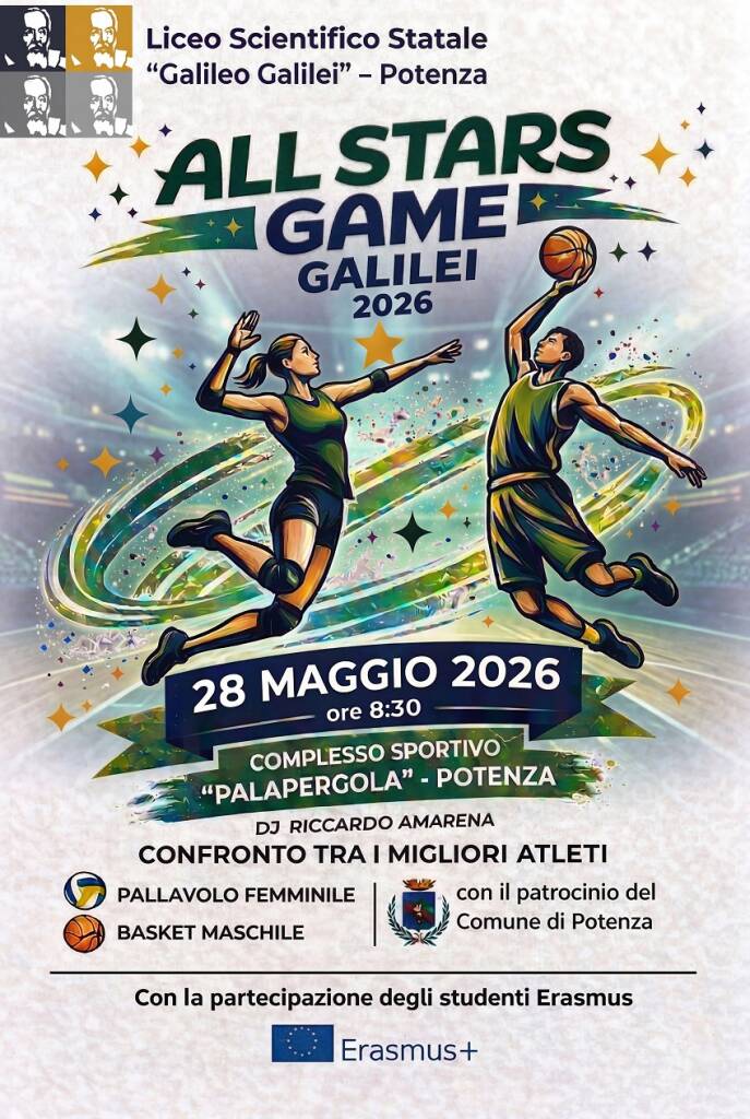 Immagine del post 20712 - Basilicata Sport, spettacolo e talento: a Potenza arriva l’All Stars Game 2026 del Liceo “Galilei” - Basilicata